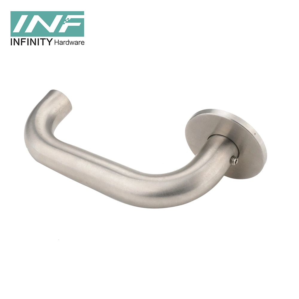 Stainless Steel U Safety Bearing Door Hardware Pull Lever Handle Glass Door Handle