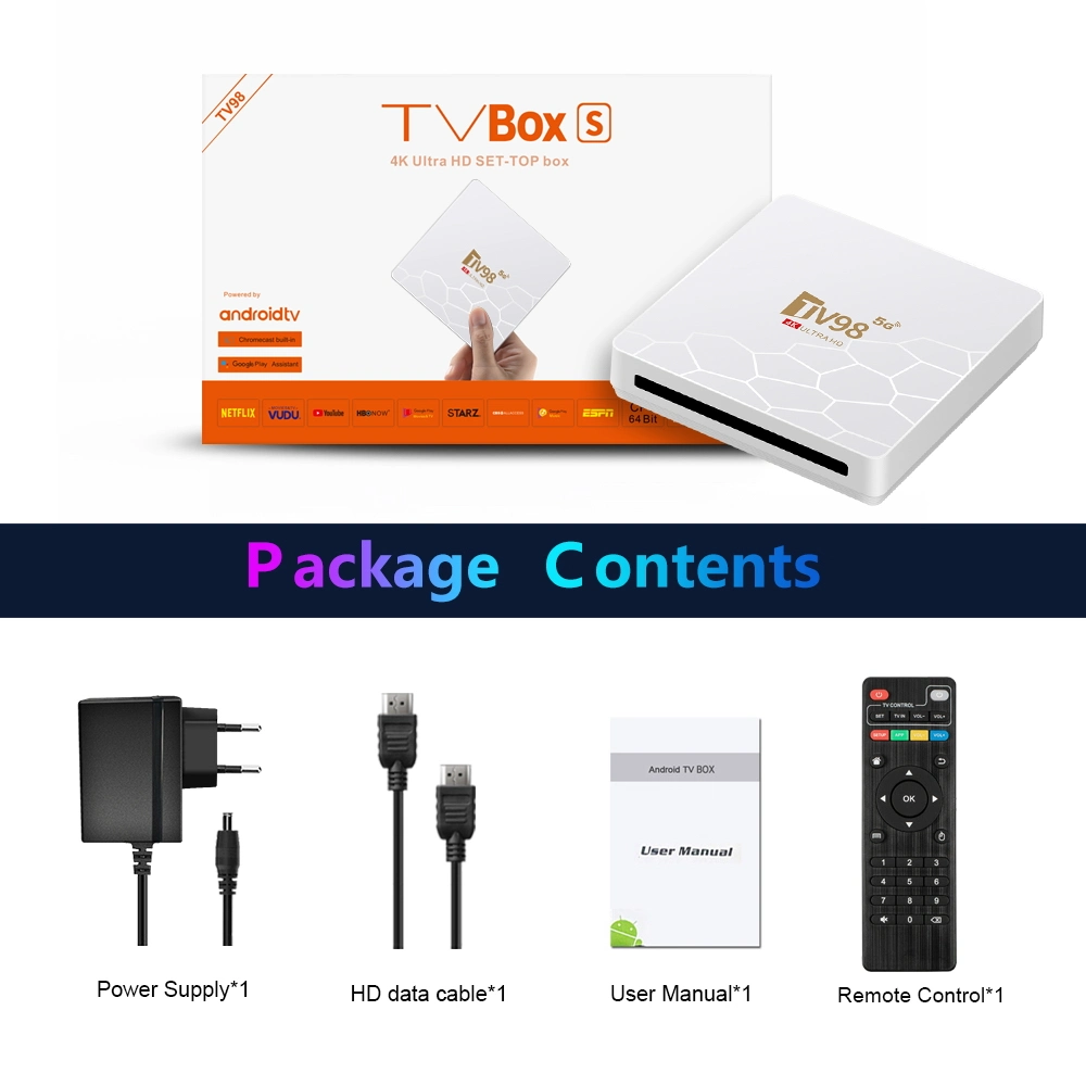 Chipset Amlogic S905X3 Android 9.0 Dual Band WiFi LAN 1000m Android TV Box 4K