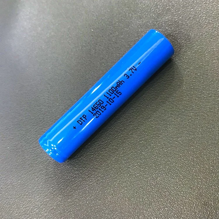 Dtp Round Rechargerable Battery Cell 3.7V 1100mAh Li-ion Battery