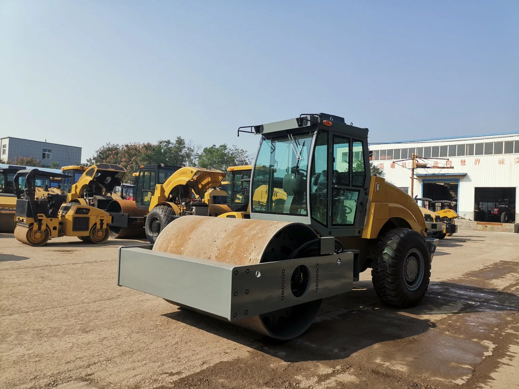 10 ton de tambor único hidráulico completo rodas largas vibratório Rolo de Estrada