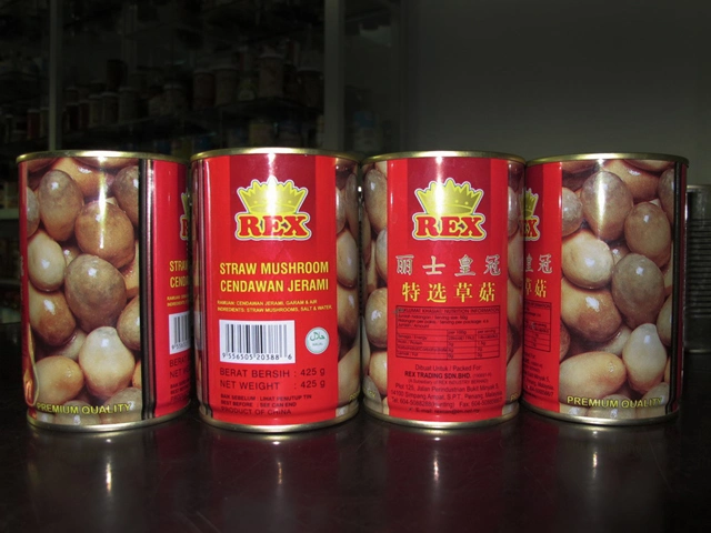 Healthy Foods Canned Fresh Straw Mushroom Whole in Tin Packing