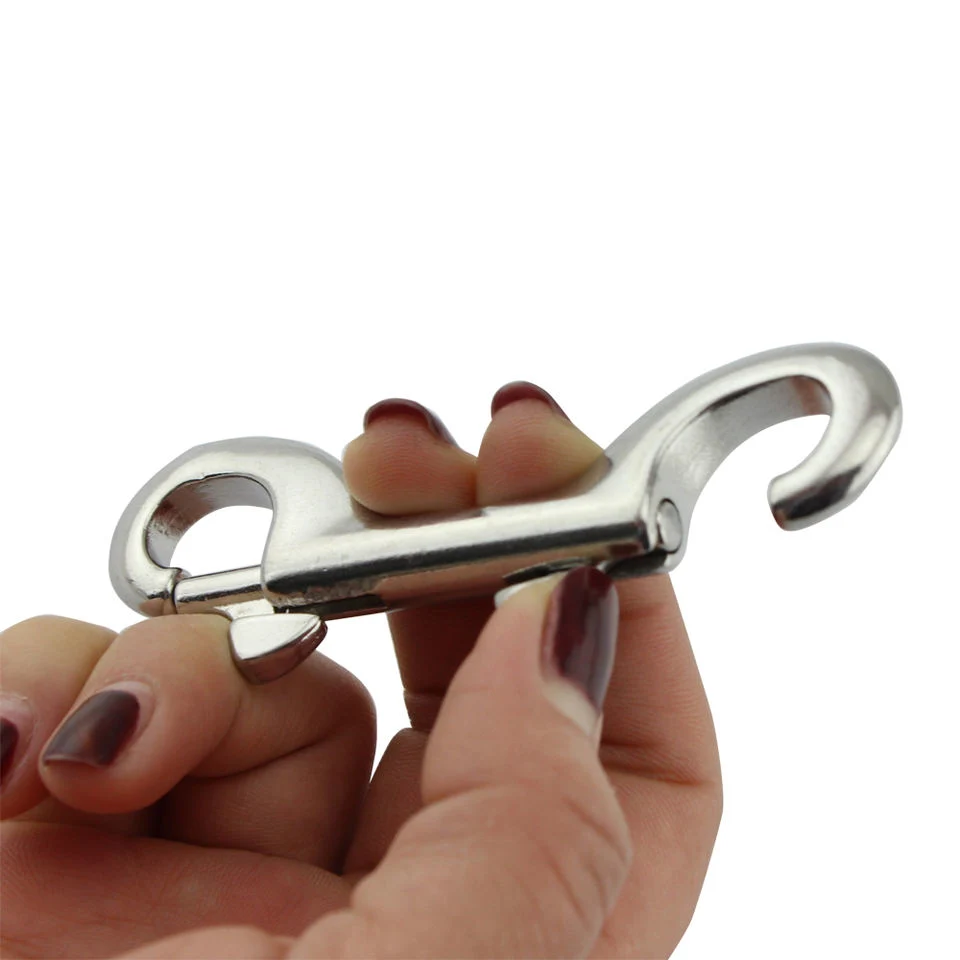 High quality/High cost performance  Stainless Steel 316 Double Head Snap Hook Diving Quick Dog Hook Double Eye Spring Hook