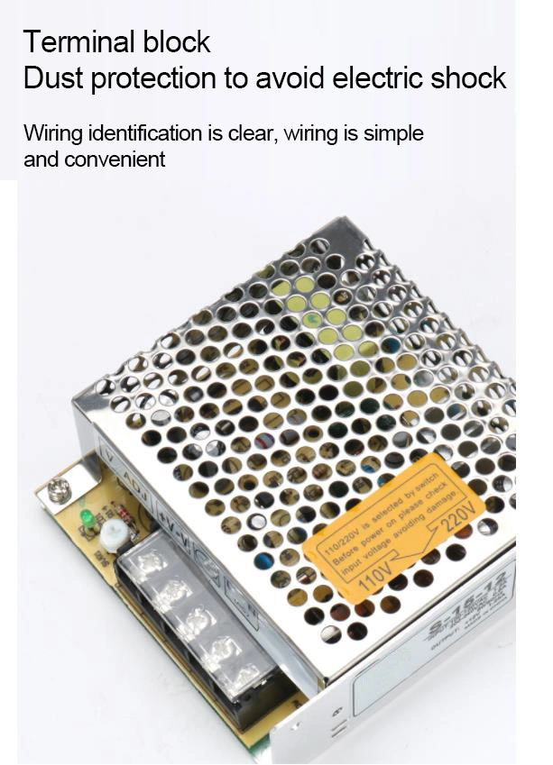 S-200-5 Stainless Steel Housing Honeycomb Hole Heat Dissipation 200W 5V 40A Switch Power Supply