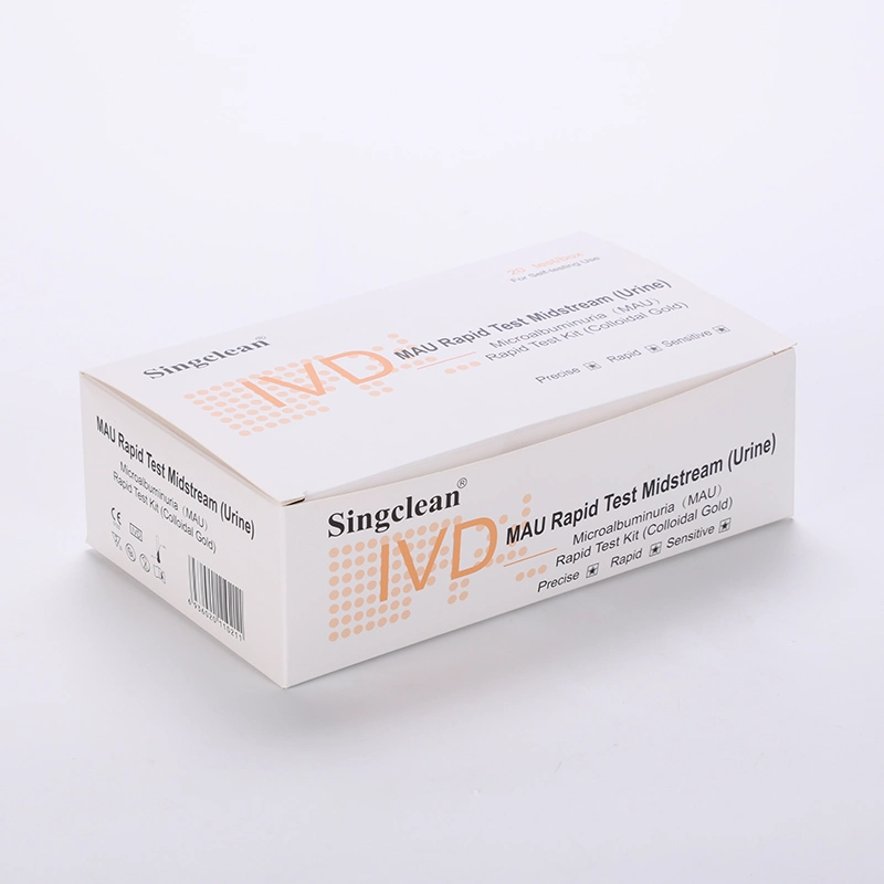 Singclean Quick Rapid Early Result Urine Mau Test Device (Oro coloidal) para enfermedad renal