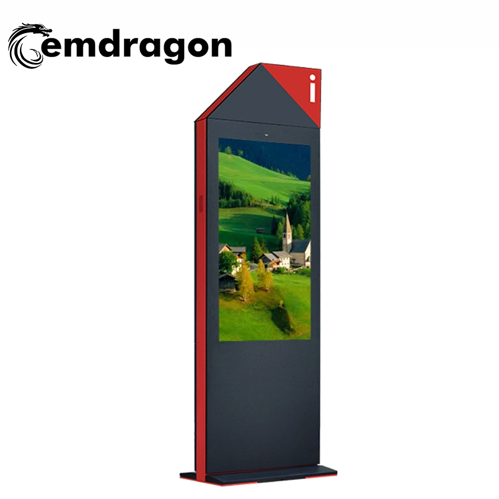 LCD Ad Screen 55 Inch Air-Cooled Vertical Screen Floor Ultra-Thin Outdoor Advertising Machine Advertising Promotion CCTV LCD Monitor LED Digital Signage