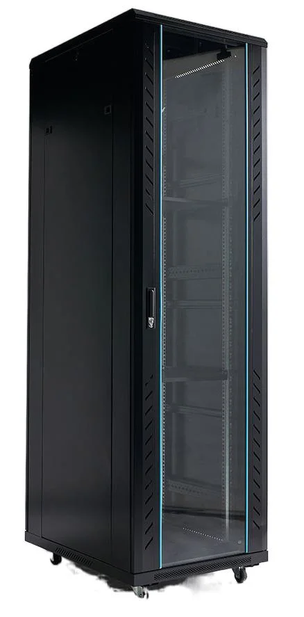 armário para servidor 42u, Rack de rede, Gabinete de vidro de 19 polegadas porta armário de porta armário de rede de comunicação