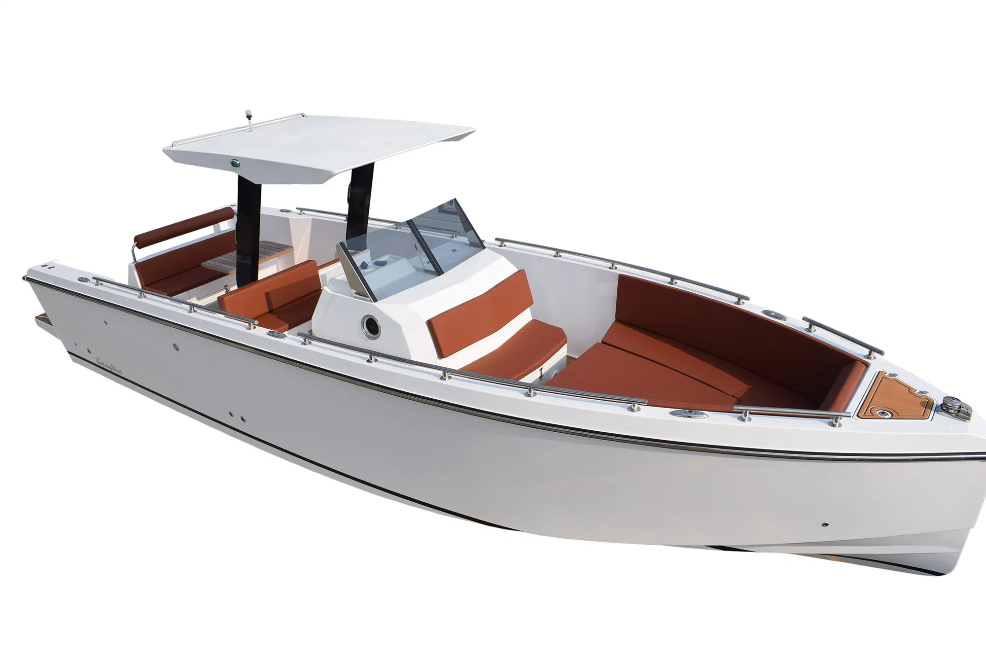 Novo Design Barco de Pesca em Fibra de Vidro de 28 pés para Passeios Diurnos.