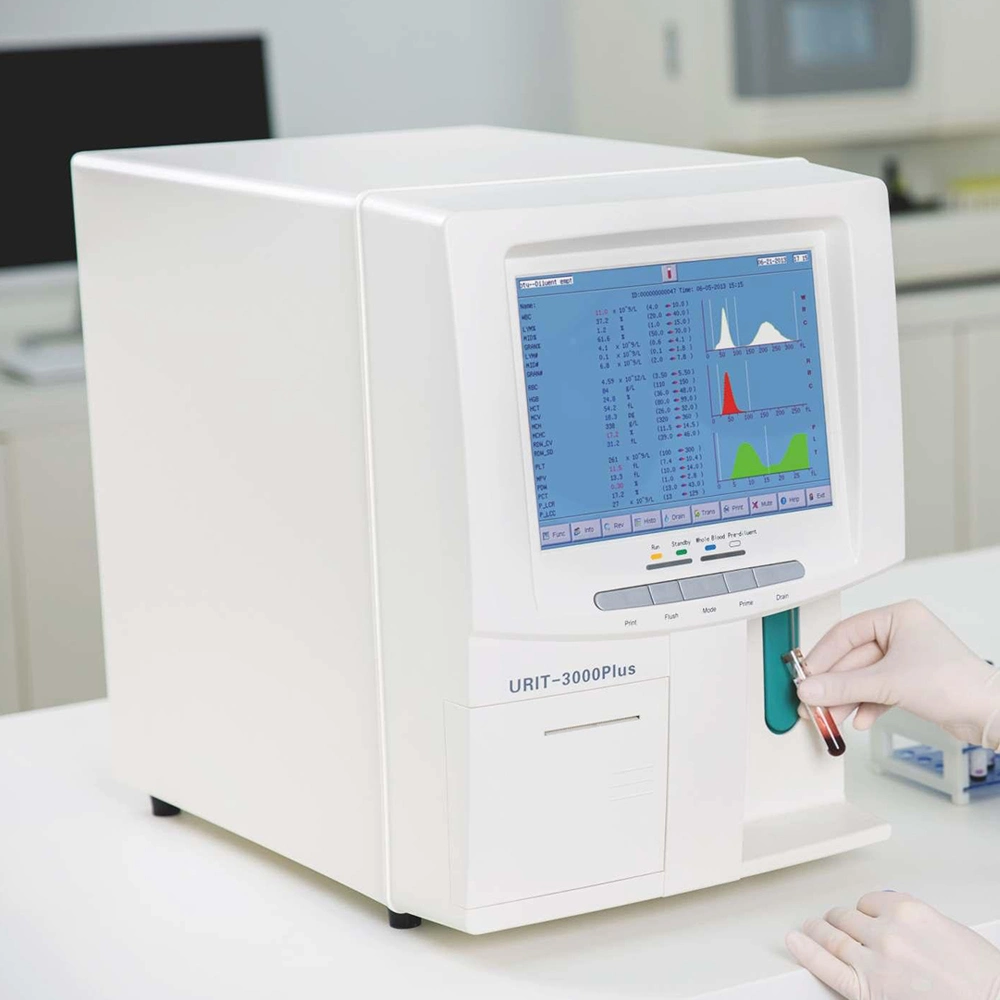 Urit 3000 Plus Auto Hematology Analyzer 3 Part Diff For Human Clinic