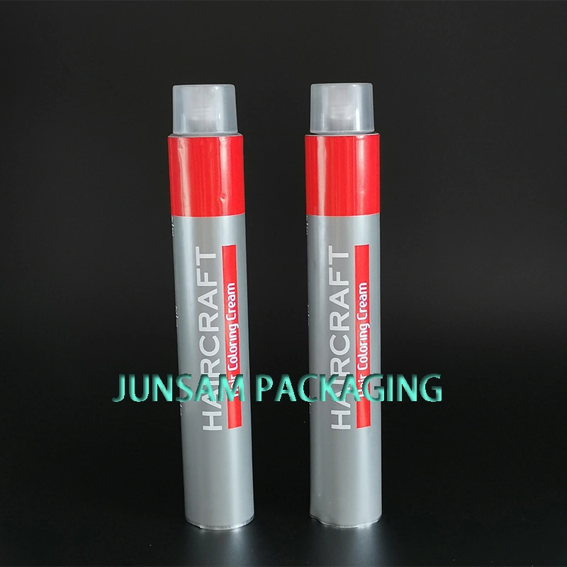 Tube en aluminium avec Lacquer interne phénolique anti forte ammoniac cheveux Crème colorante