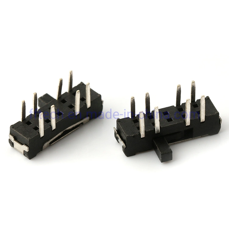 En ángulo recto de mejor venta Tipo de DIP switches diapositiva 8las patillas 3 Posición 2p3t mini interruptor deslizante