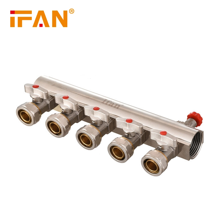 Ifan New Design Pipe Fitting 2-8 Ways Manifold Pex Brass Manifold