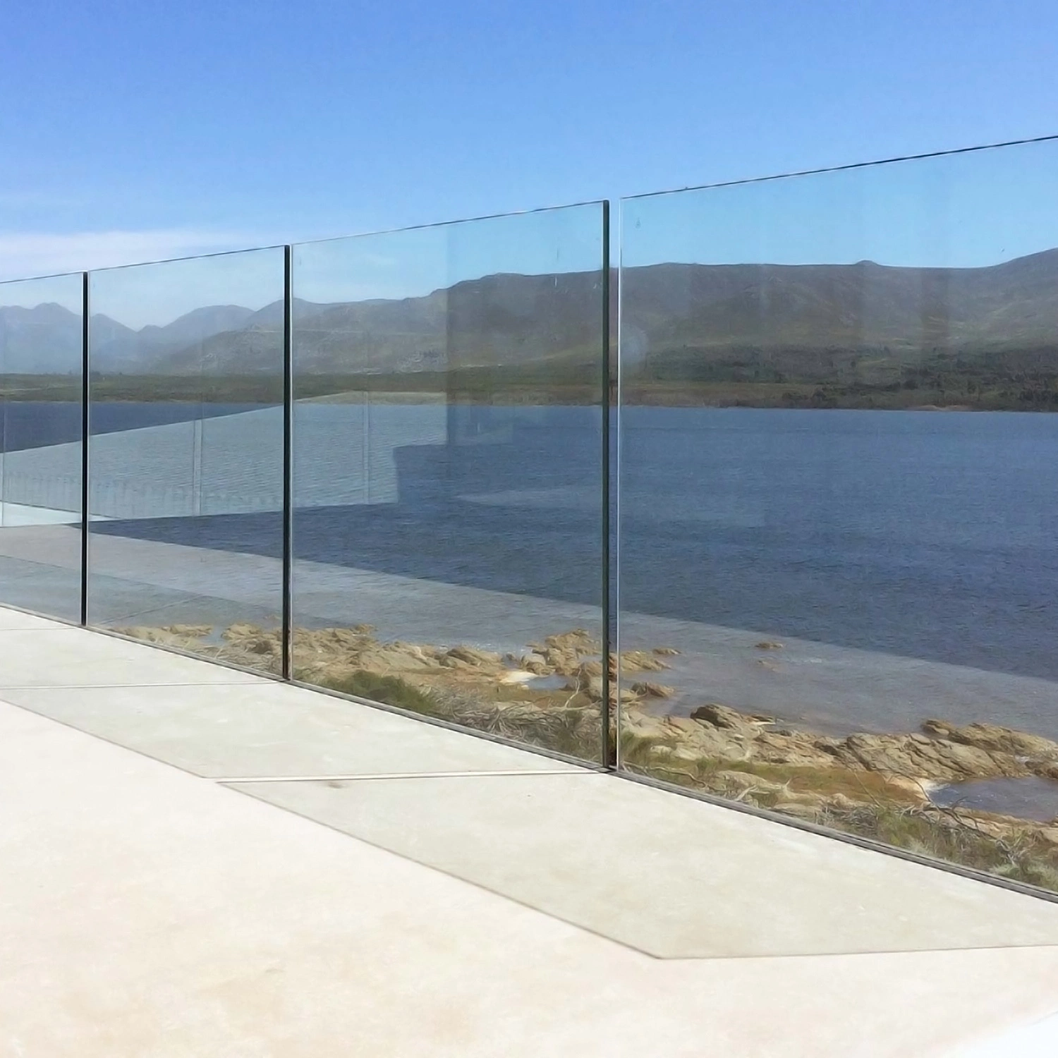 in-Floor Embedded Terrace Balcony Frameless All-Glass Fence