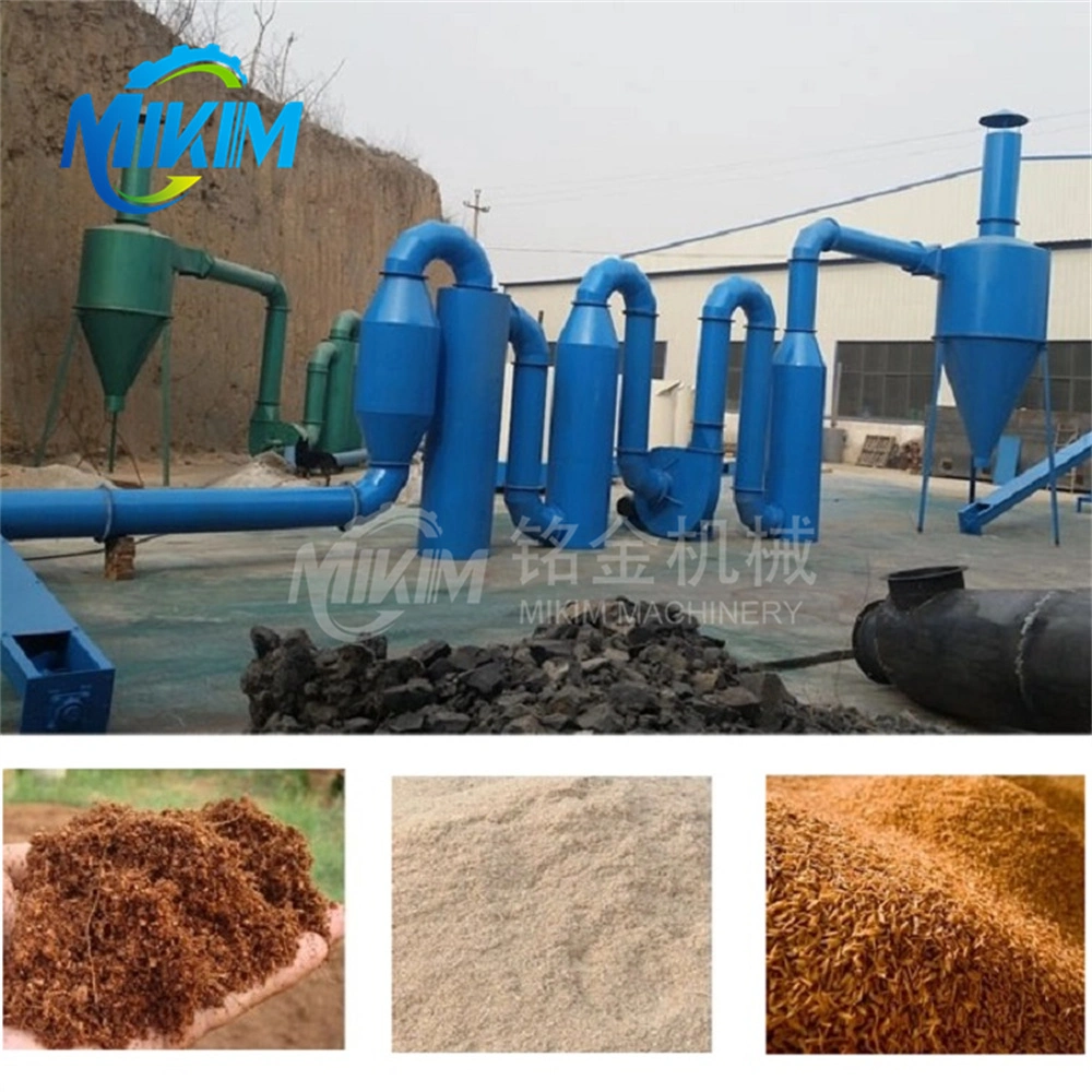 Industrial Hot Air Airflow Wood Chip Drying Machine Rice Husk Bamboo Biomass Wood Powder Pipe Cyclone Dryer Machine Rotary Dryer for Sawdust