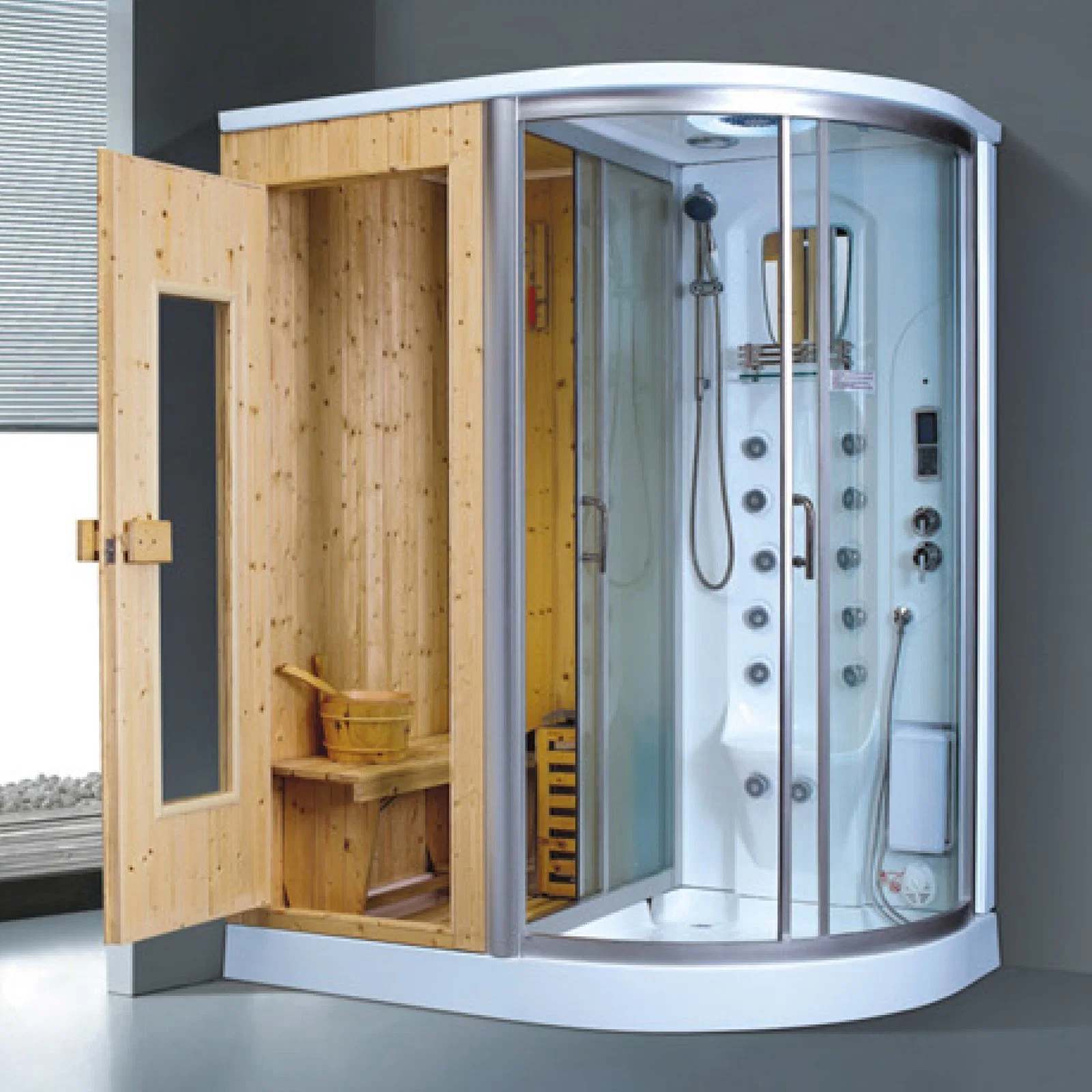 Cheap Sauna Cabine avec salle de douche à vapeur Sauna