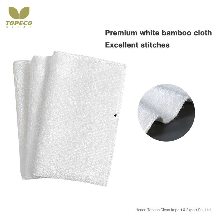 Topeco White Bamboo Fiber Multi Surface Cloth for Kitchen