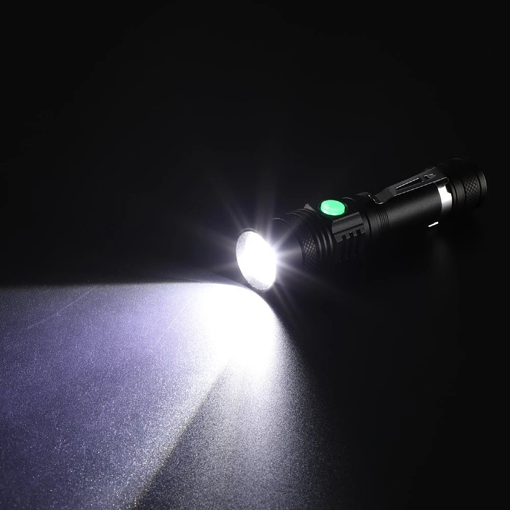 LED Tactical Taschenlampe Wiederaufladbare zoombare Pocket-Size kleine LED-Taschenlampe