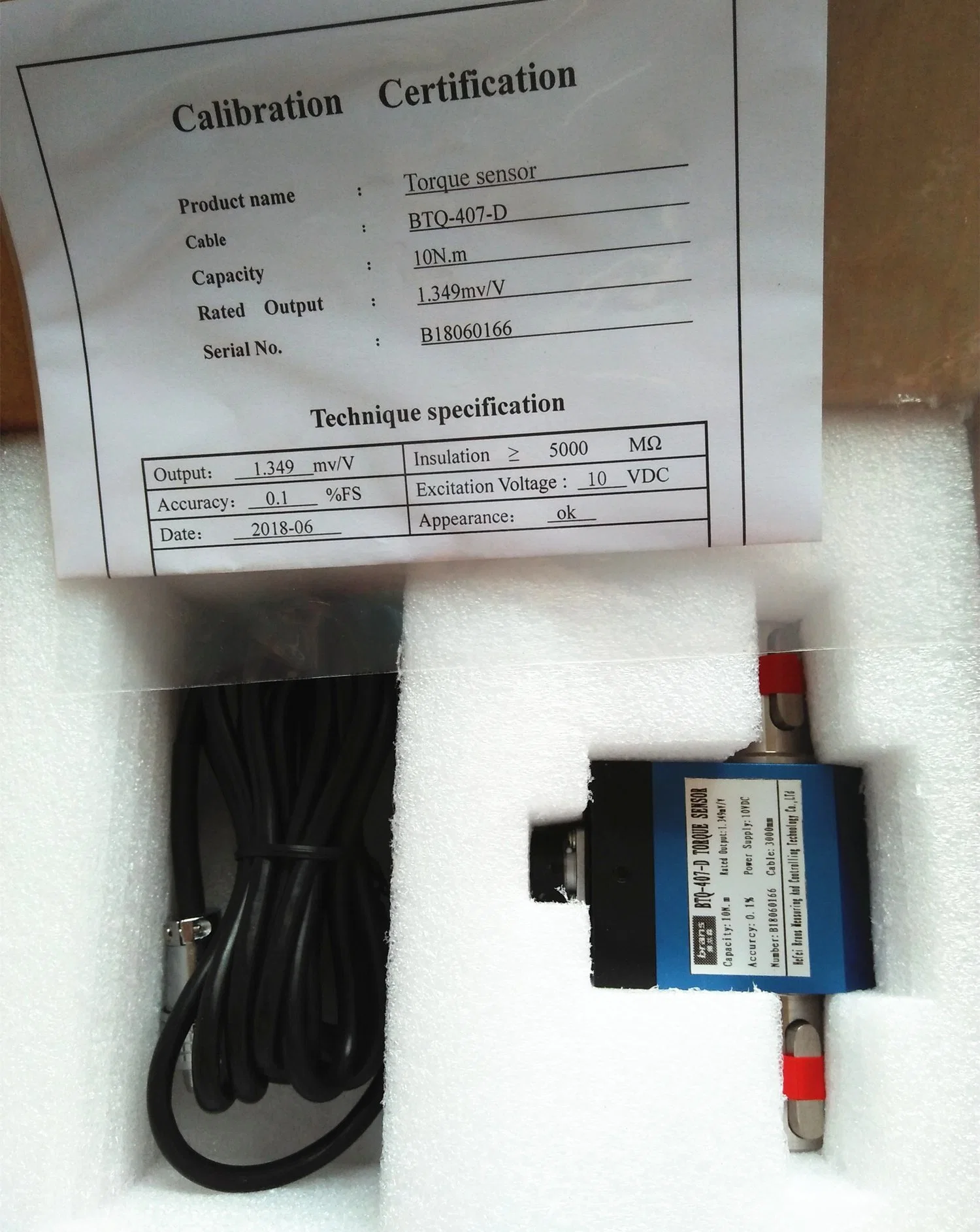 Sensor de fuerza de torsión del eje giratorio al eje 0,1nm 0,2nm 0,3nm 0,5nm 1nm 2nm 3nm 5nm 10nm 20nm 50nm (BTQ-407-D)