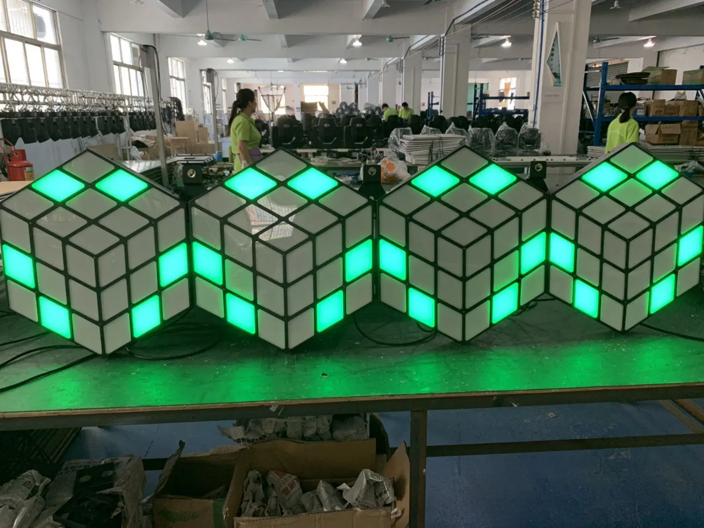 3D LED Magic Cube Wall for Wedding Party Stage DJ Disco Night Club Backdrop