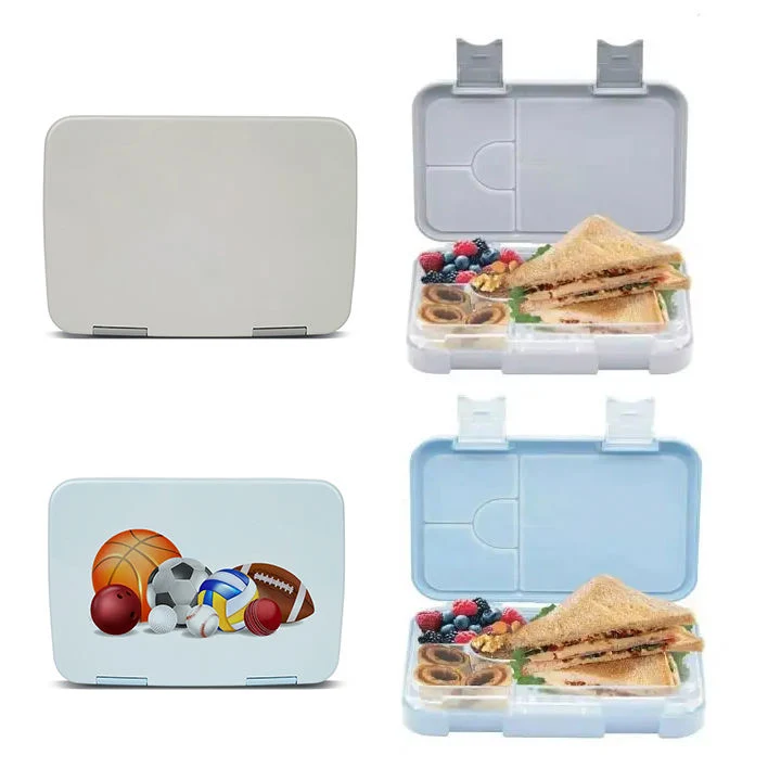 R Cute Back to School Food Container Plastic Storage Box Kids Bento Lunch Box with Dividers Kitchen and Home