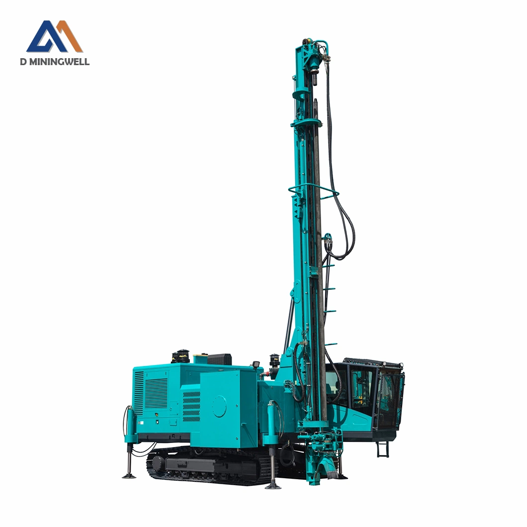 DTH Drill Machine Mining Rig Use Long Rod Borehole Drilling Rig Crawler Drilling Rig