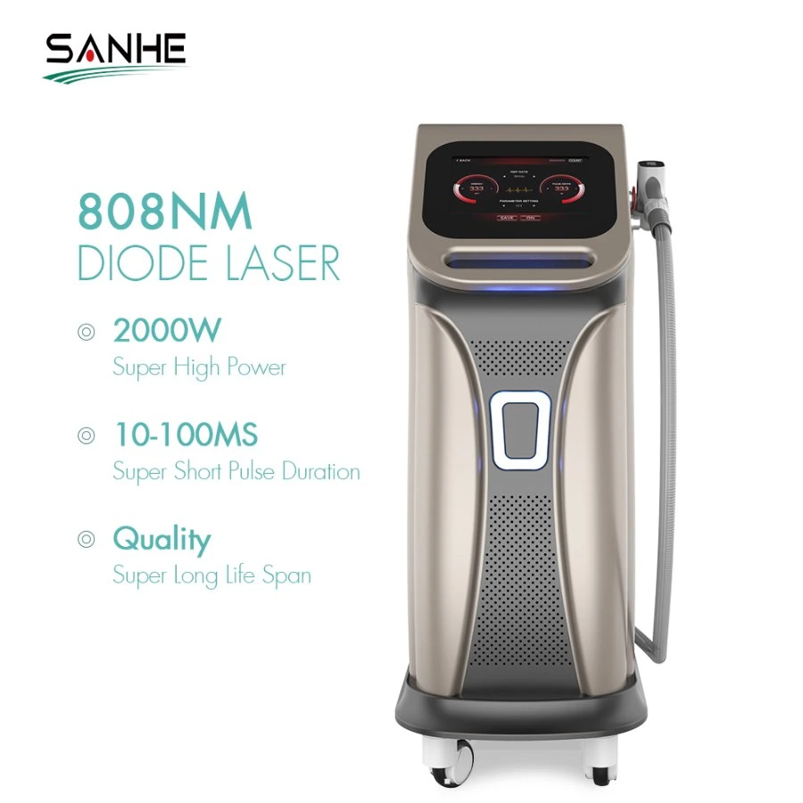 Díodo de eficácia rápida Remoção de pêlos a laser 808 nm/2000 W/1200 W com díodo de laser Melhor preço