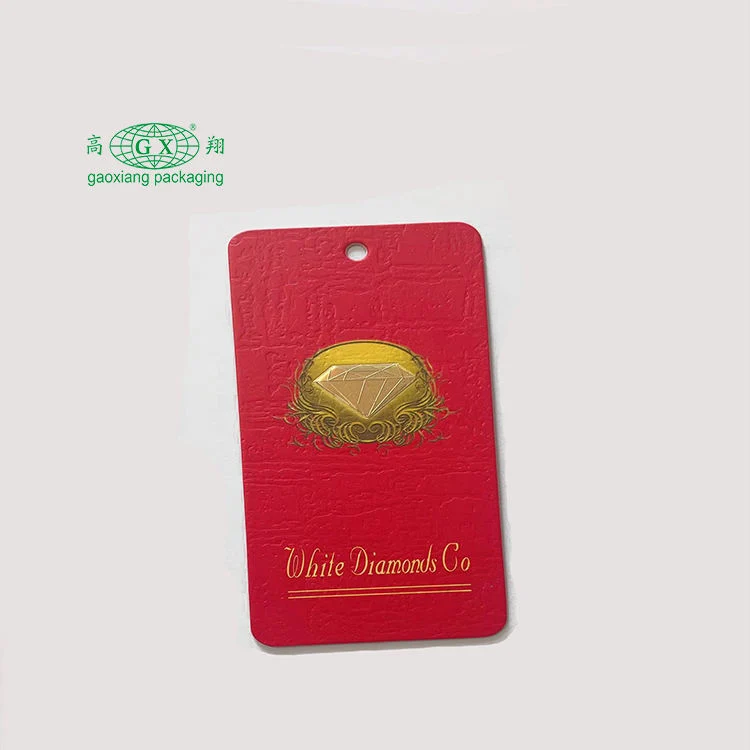 Custom Garment Accessories Apparel Label Hang Tags Matte Emboss Hang Tag