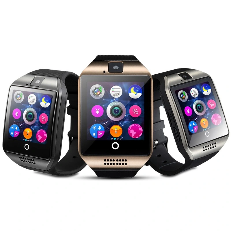 Smartwatch sem fios Q18 para Android Smartwatch com cartão SIM e câmara Telefone de monitorização móvel para todos os telemóveis