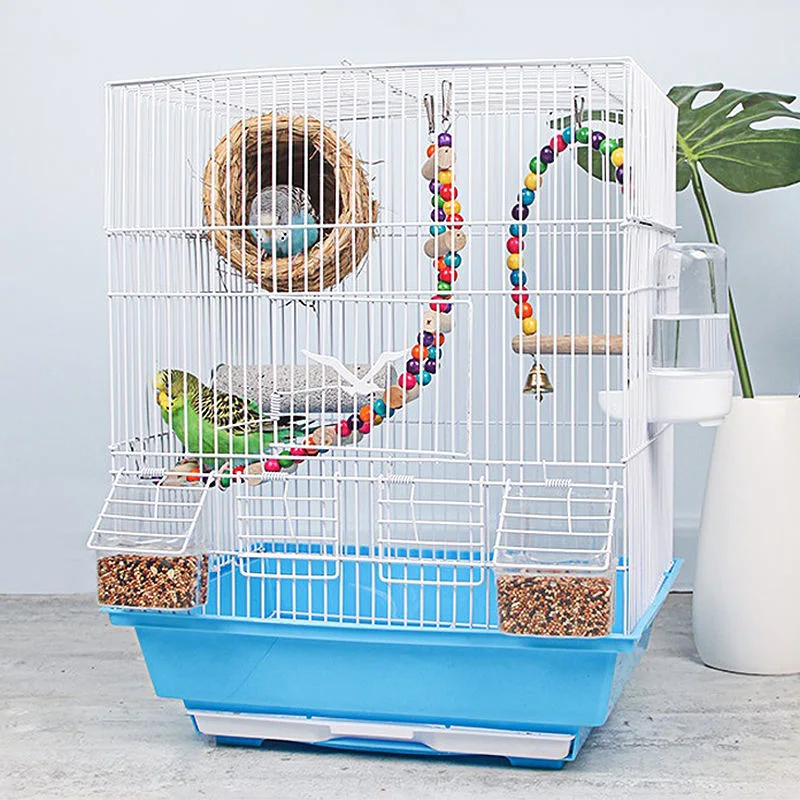 La jaula de pájaros de hierro Splash-Proof nido suministros mascota Bird Cage