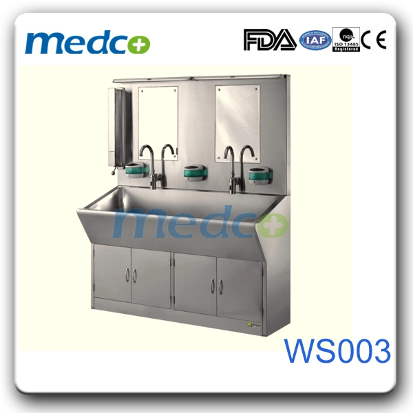 Hospital 304 Stainless Steel Sanitary Sink with Double Bowl