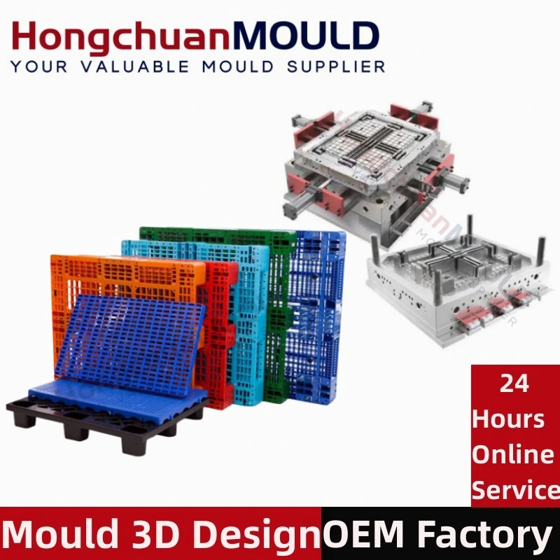 Plastic Pallets Injection Mould HDPE Mold Heavy Duty Plastic Pallet Molding Mould