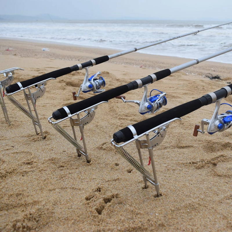 Suporte de haste de pesca de mola automática em aço inoxidável para suporte de solo Suporte Wyz19083