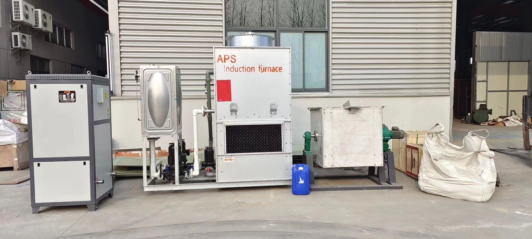 Industrial Aps 100kw 150kw Induction Price Metal for Sale 50kw Small Melting Furnace with ISO