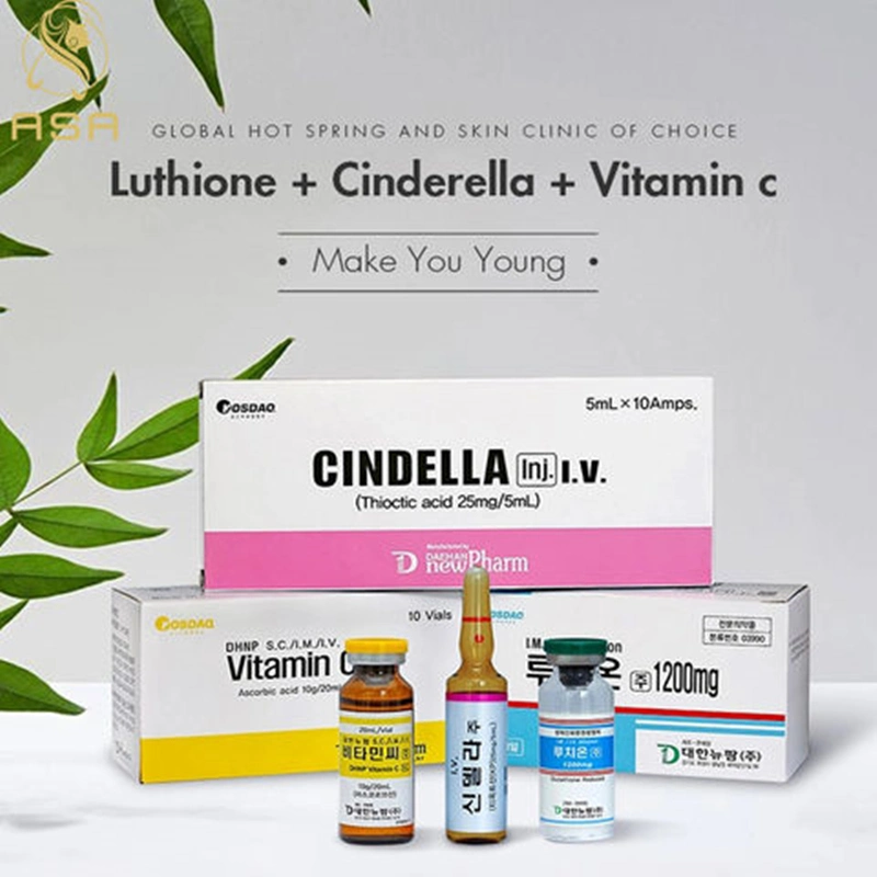 Beauty Products Großhandel Cindella Luthione Vitamin C 1200mg Aufhellung Set Hautaufhellung Injektion Glutathion Injektion Vitamin Glutax Hautaufhellung