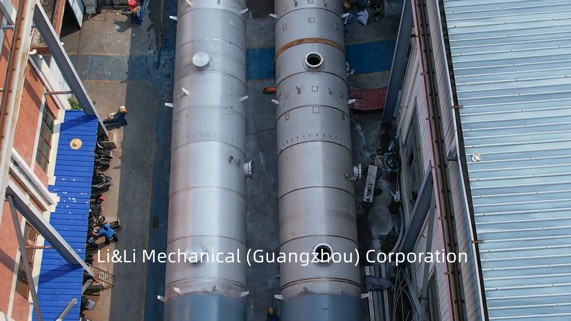 Large SS316 Fractionating Column/Cooling Tower for Lithium Battery Manufacturing Industry