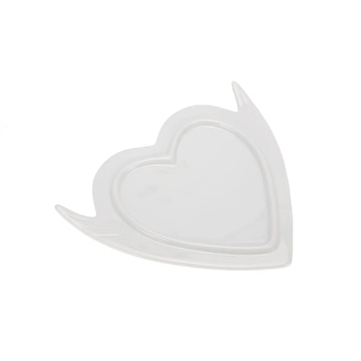 Dtk nouveau ménage le beurre en céramique plat beurre Heart-Shaped Boîte avec couvercle en silicone