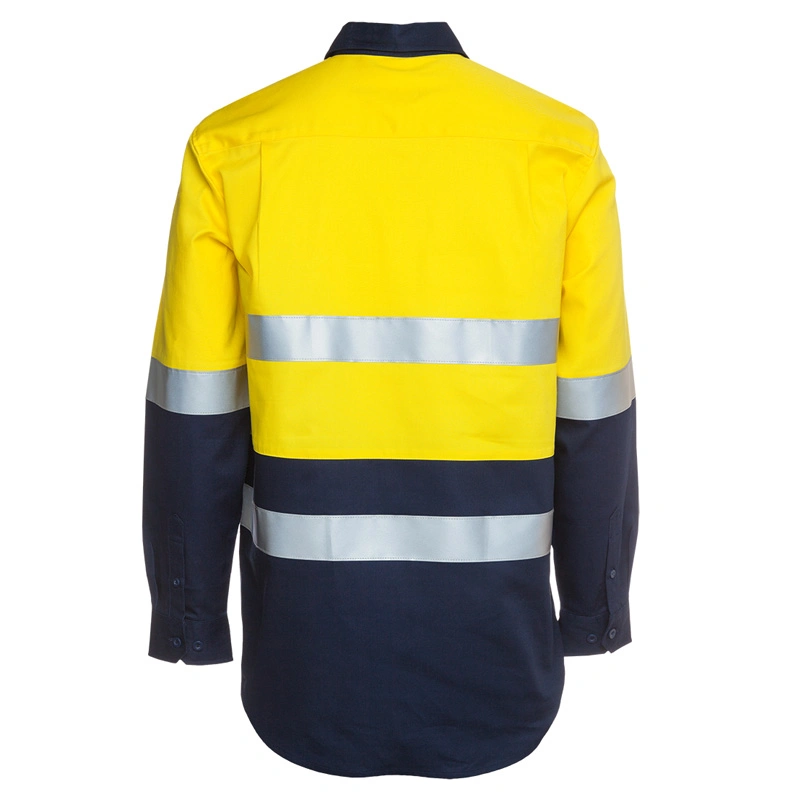 Top Trending Men's Breathable Work Wear Shirts Custom Long Sleeves Reflective Workwear Shirt