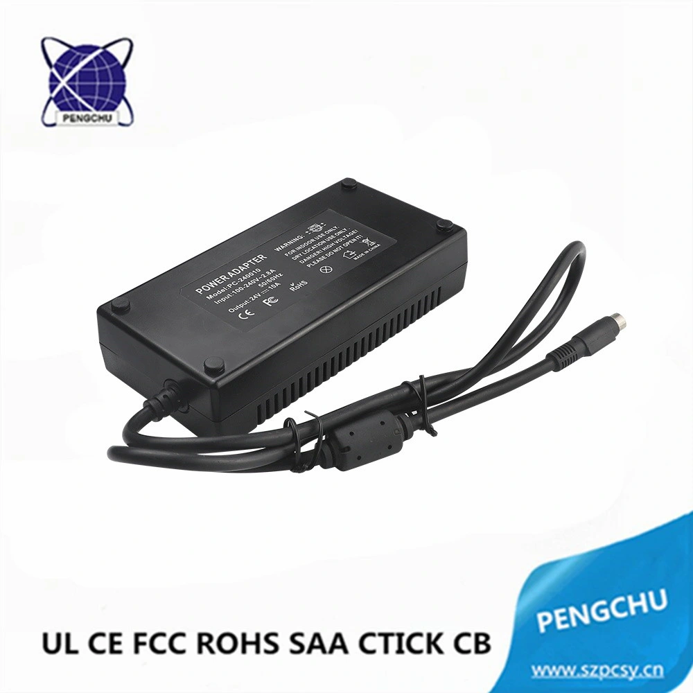 UL CE FCC RoHS SAA CB Listed24V 9.2A 220W AC DC Power Adapter/Power Supply with PFC Function