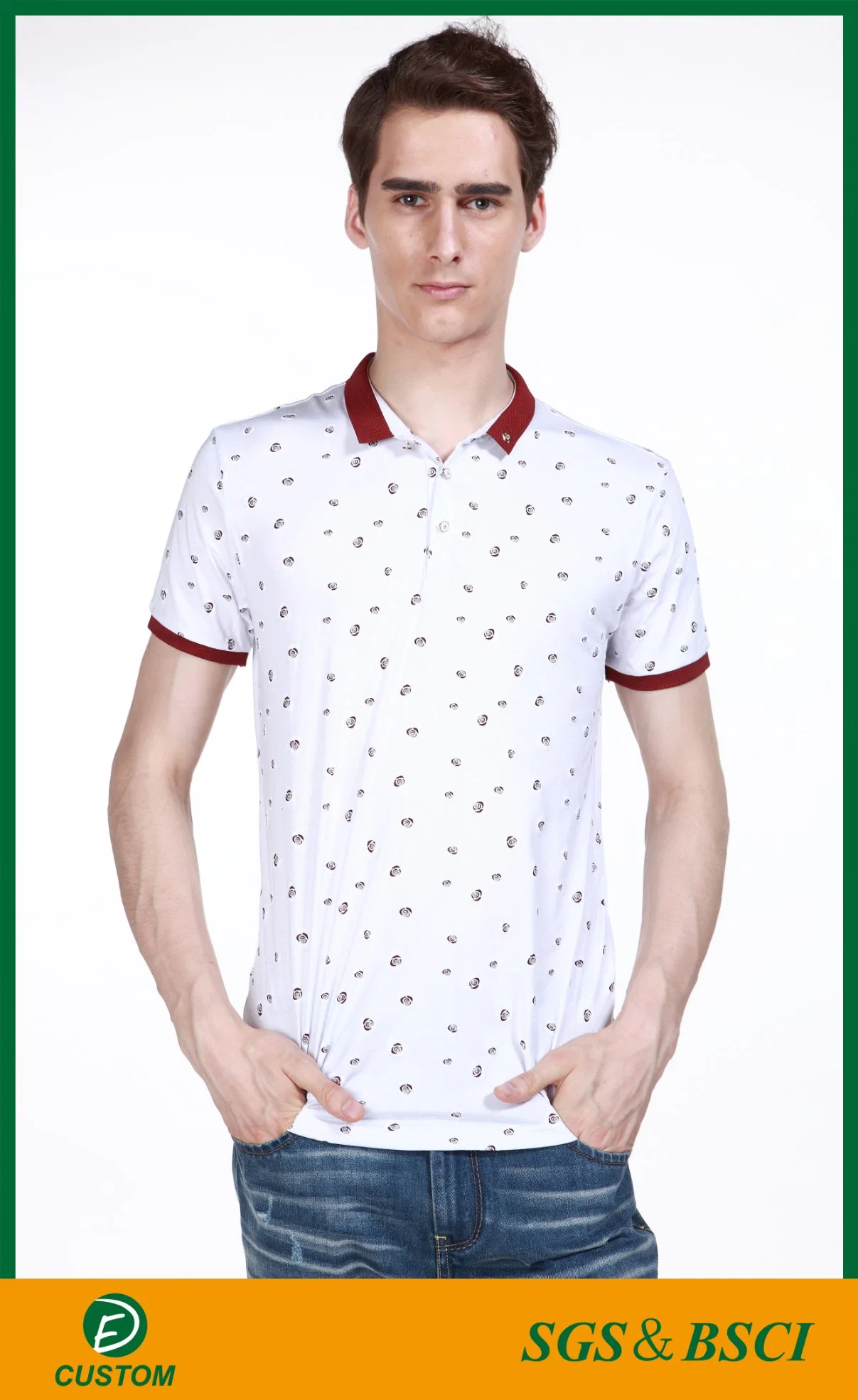 Custom/Customized Clothing Plain/Blank/Stripe Printing/Printed/Embroidery Apparel/Garment Cotton/Polyester Pique/Jersey Dress Man/Men&prime; S Golf Polo Shirt