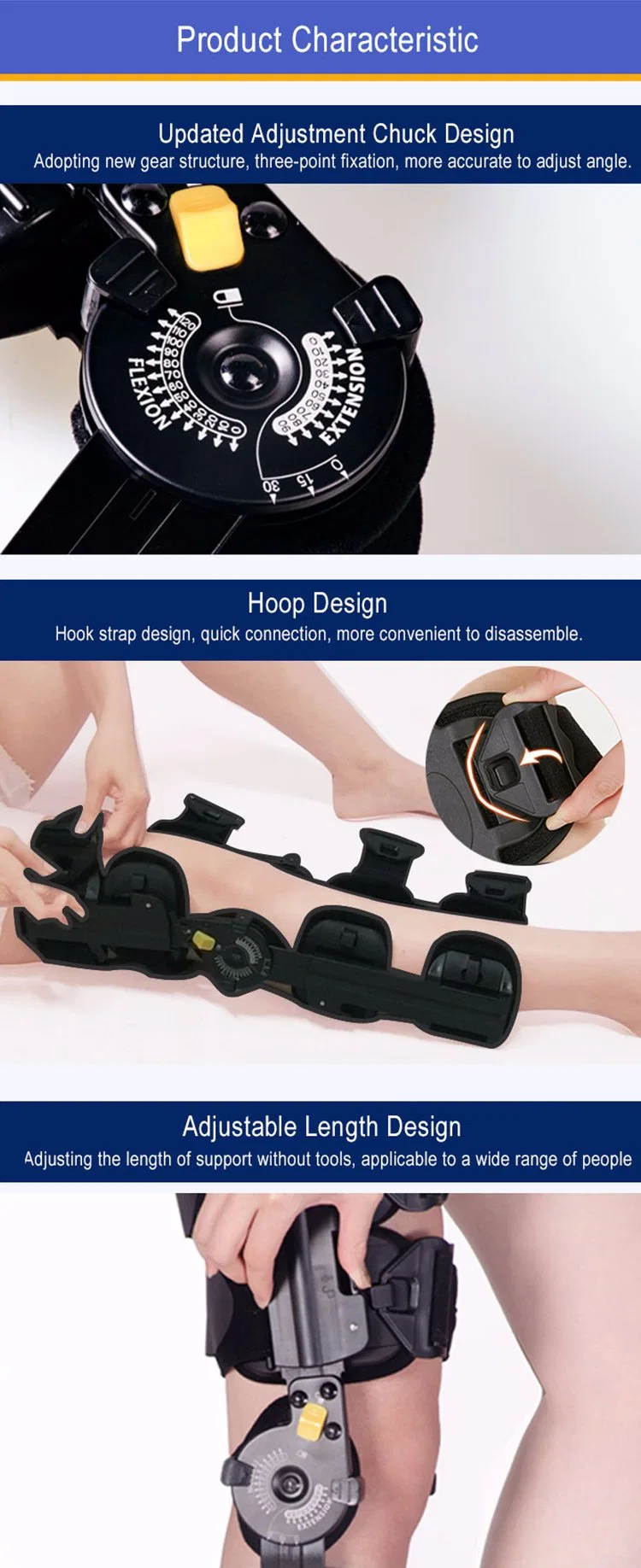 High quality/High cost performance Angle Adjustable Knee Brace