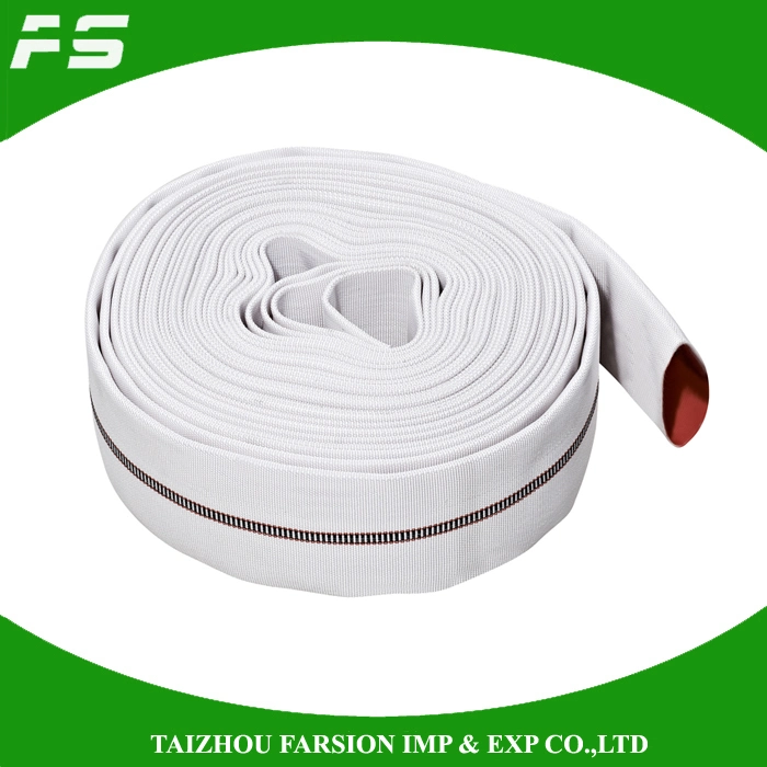 8bar 2" Single Jacket Fire Hose From Synthetic Textile PU Coated Canvas Fire Fighting Hose