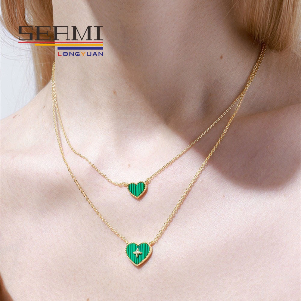 Hot Sale New Design S925 Silver Necklace with Heart Pendant Jewelry