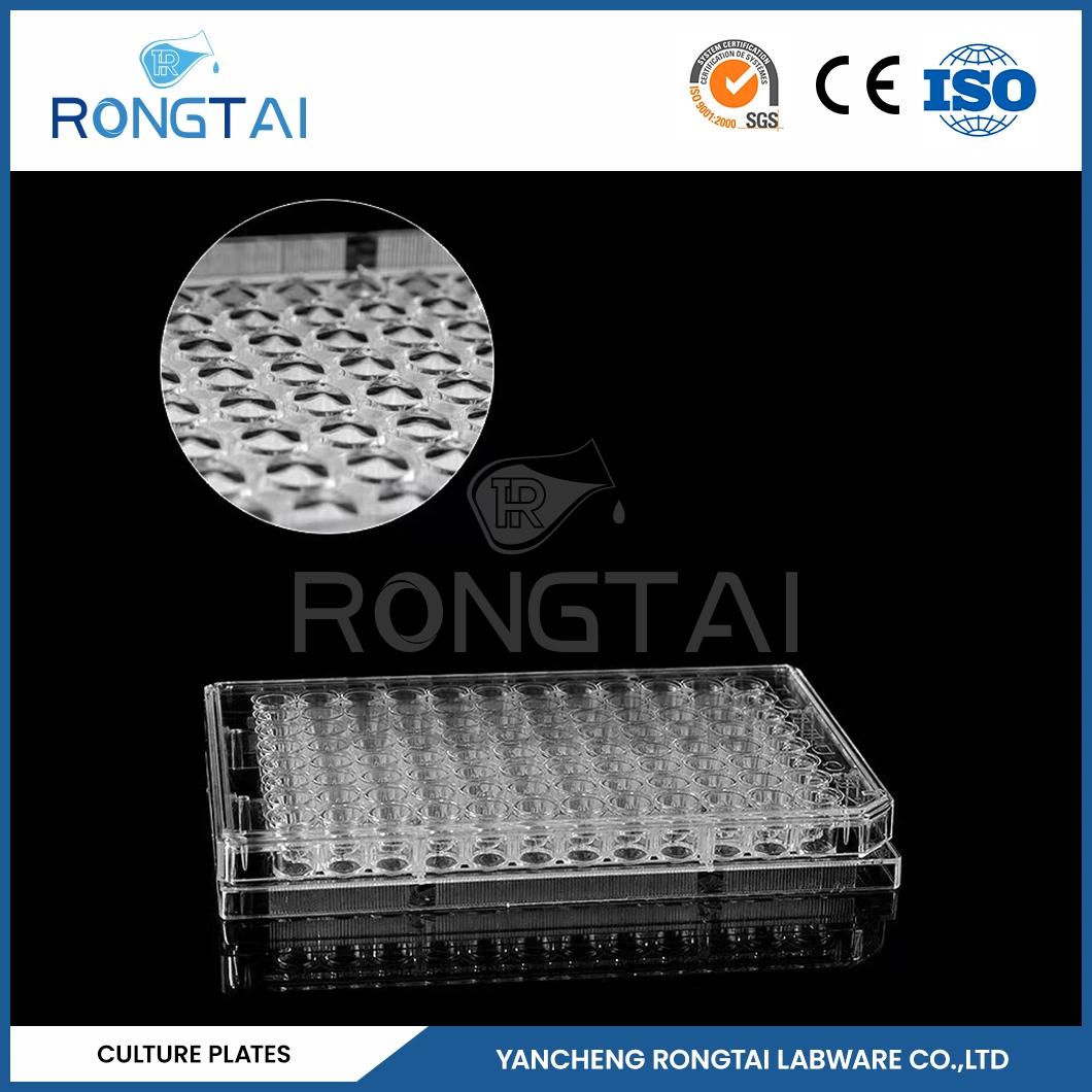 Rongtai 96 poços de fundo plano para cultura de tecidos fábrica de placas de Laboratório de Biologia de plástico descartáveis Placa de cultura China Cultura Celular well Plate