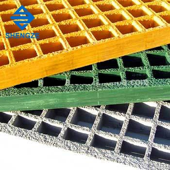 Mesh 38*38mm FRP GRP Fiberglass Plastic Molded Antiskid Heavy Duty Load Grating Sheet for Ditch Cover/Equipment Platform