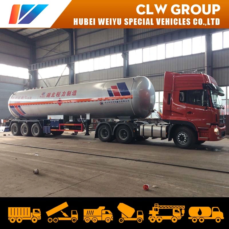 25ton 25mt LPG Gas Tank Semi Trailer 50000liters Liquid Propane Transportation for Tanzania