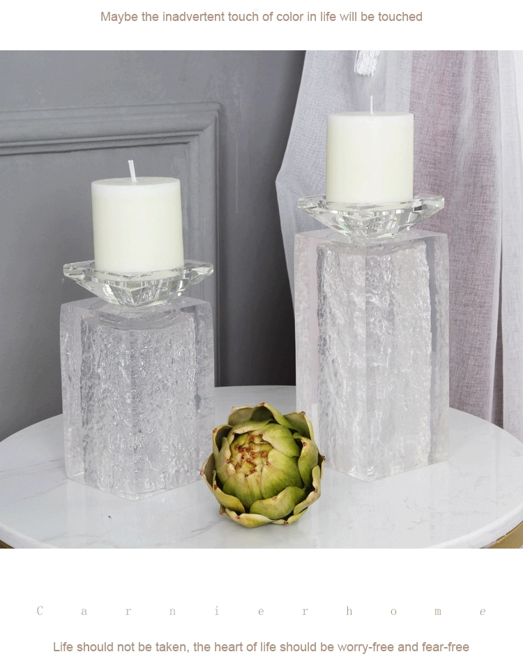 Modern Simple Candle Holder Home Decorative Living Room Accessories Crystal Candlestick