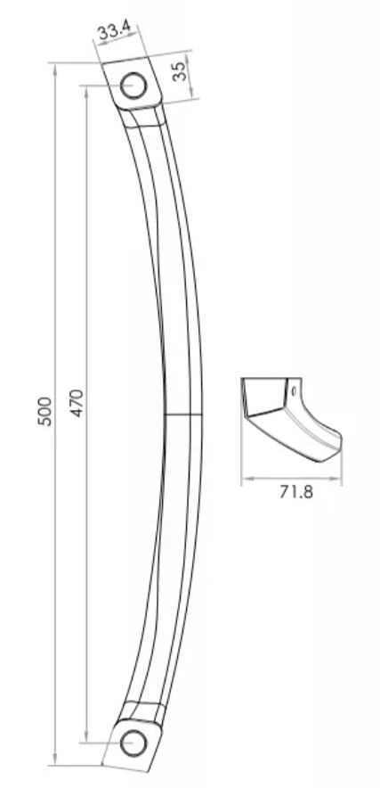 Wholesale/Supplier Low Price Modern Sliding Black Aluminium Door Handle