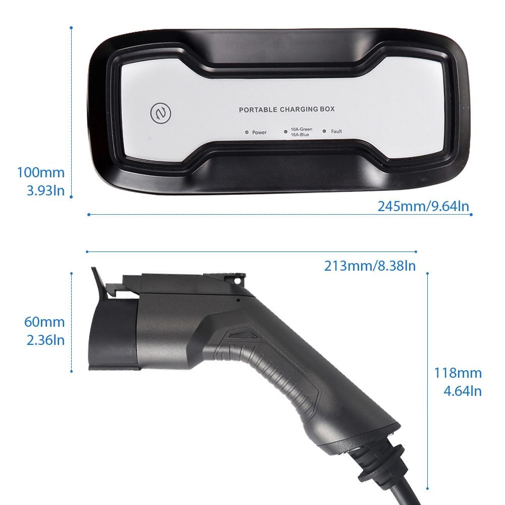 Besen 10/16A Charger Portable EV Charging Box with Type 1 Plug BS Plug Standard