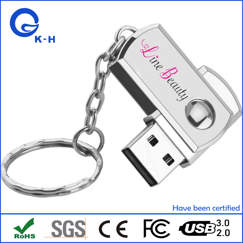 Keychain Metal Pormo USB Flash Drive Wholesale/Supplier Swivel Pen Drive