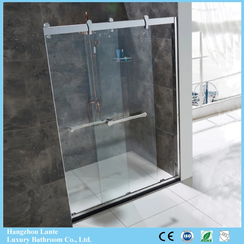 Best Sale Tempered Glass Shower Screen in Stainless Steel (LTS-8001)