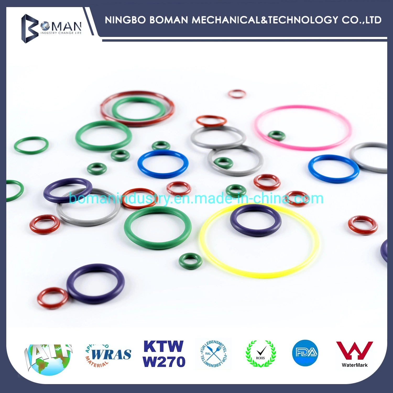 NBR EPDM HNBR FKM Silicone Rubber Seal Product Metal Detectable O Ring